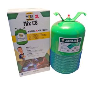 MR WORK 13,6LT 92% Ar – 8% CO2 | Bombola Miscela Argon CO2 usa e getta