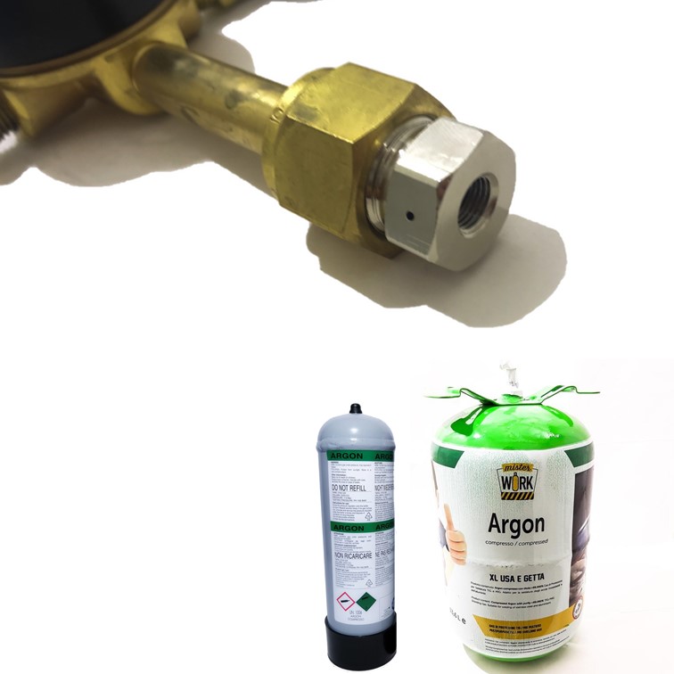 Adattatore Per Riduttori Pressione Bombole Gas - Trasforma Usa E Getta In Ricaricabile, Grigio - Foto 13