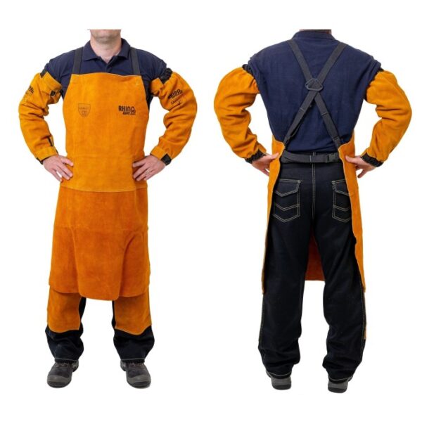 Sa.Di. Srls - Grembiule Da Saldatore Con Tasche Lavoro Fabbro In Crosta Con Tasche 60x90 - Foto 4