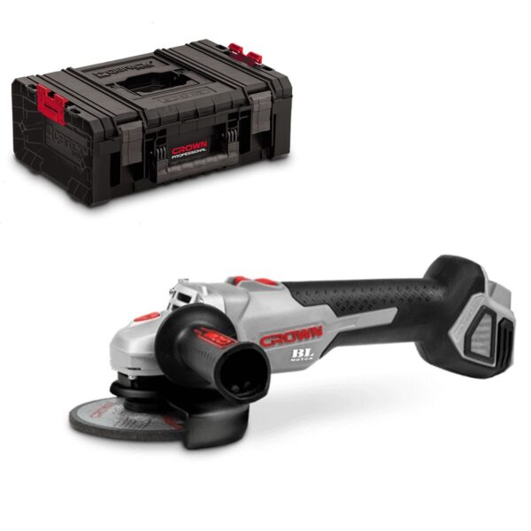 Smerigliatrice Angolare A Batteria 24V 125mm – 2 Batterie Da 3000mAh, Motore Brushless, Regolazione 3 Velocità