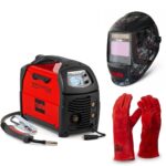 TELWIN Technomig 210 Dual Synergic + Maschera Telwin EYETRON TRUE COLOR + Guanti in Crosta di Cuoio