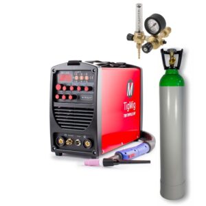 TIGMIG TM 170PULS HF + Bombola Ricaricabile ARGON 14L + Riduttore di Pressione