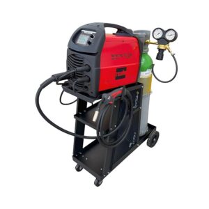 TELWIN TECHNOMIG 210 DUAL SYNERGIC + Carrello + Bombola Ricaricabile Ar/CO2 14L + Riduttore di pressione