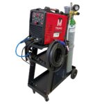TIGMIG TM 200 DIGITAL ALU CON ACCESSORI E CARRELLO + BOMBOLA RICARICABILE ARGON 14 L E RIDUTTORE DI PRESSIONE