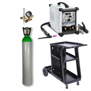 GYS PROTIG 230 AC DC HF + Carrello + Bombola Ricaricabile Argon 14L + Riduttore di Pressione