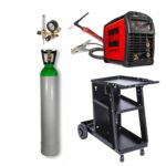 TELWIN TECHNOLOGY TIG 222 AC/DC - HF/LIFT VRD + Carrello + Bombola Ricaricabile Argon 14L + Riduttore di Pressione