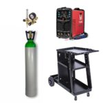 TIGMIG TM 185 Digital Alu + Carrello + Bombola Ricaricabile Argon 14L + Riduttore di Pressione